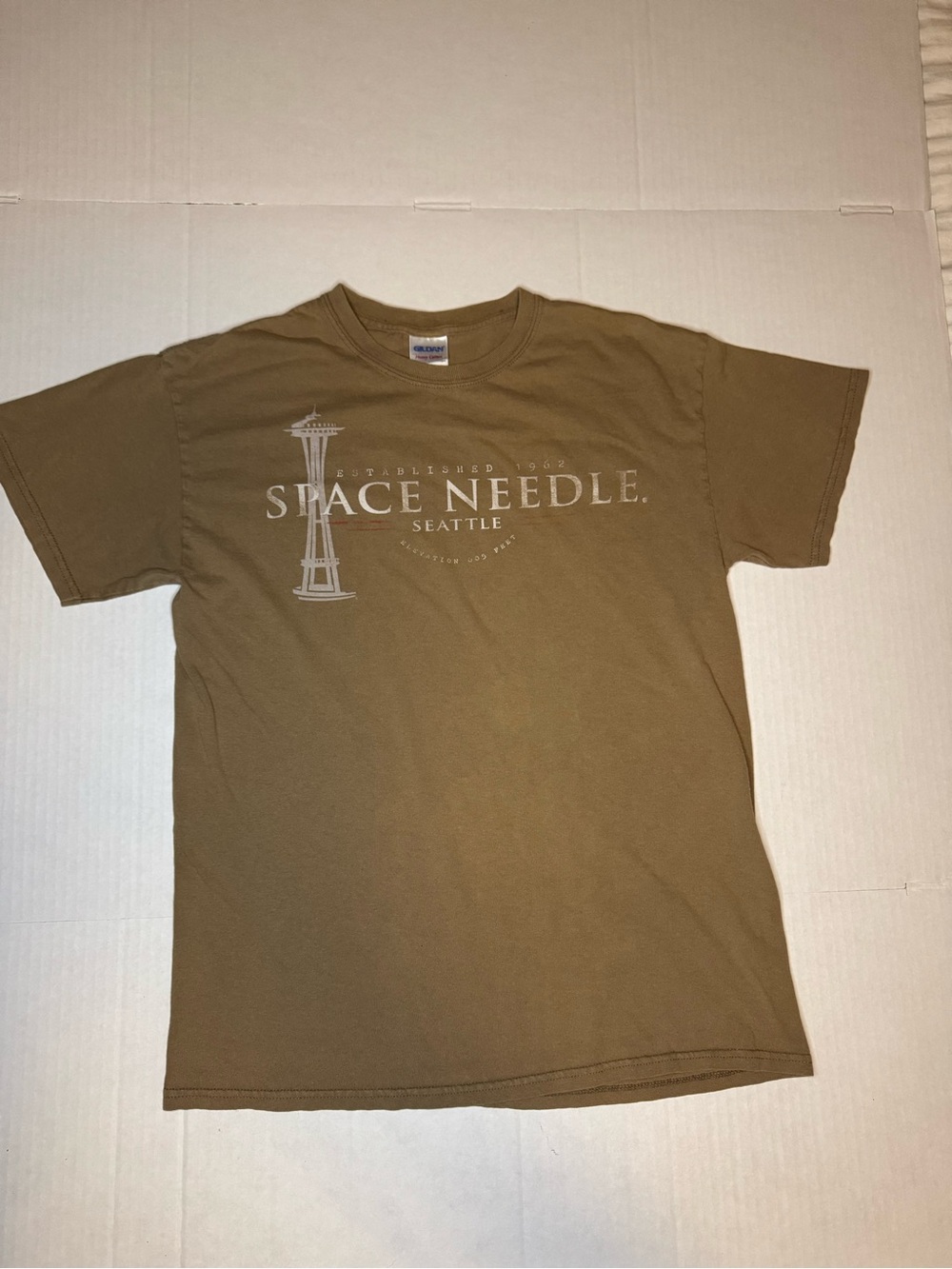 Gildan Space Needle Seattle Graphic Tee - Brown